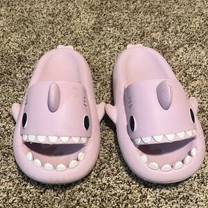 Fun lavender Shark Slip ons